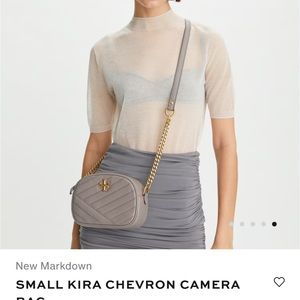 Tory Burch Kira camera bag crossbody purse grey